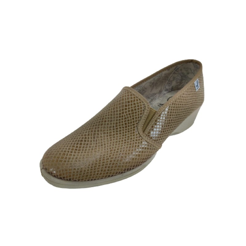Zapatilla Clásica para Mujer Cubierta con Gomas Elásticas en los lados - Casual y Caminar - Suela de Goma de 4 centímetros