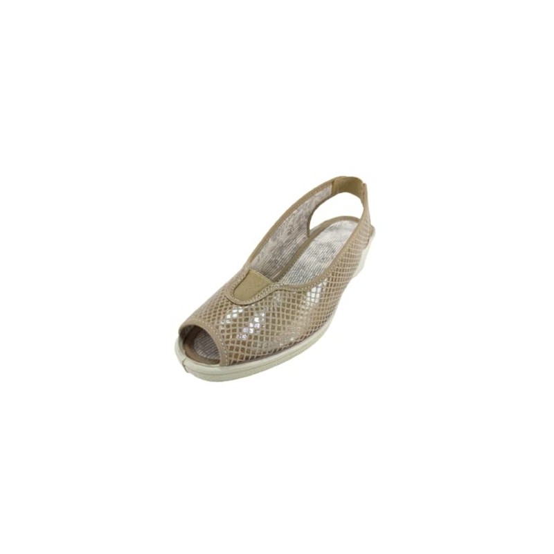 Zapatilla de Lona Mujer Metalizada - Alpargatas Clásicas de Casa y de Calle - Sandalias con Talón y Punta Abierta con Elástic